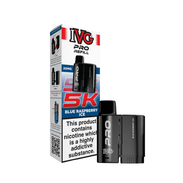 Blue Raspberry Ice IVG PRO 5K Prefilled Pods