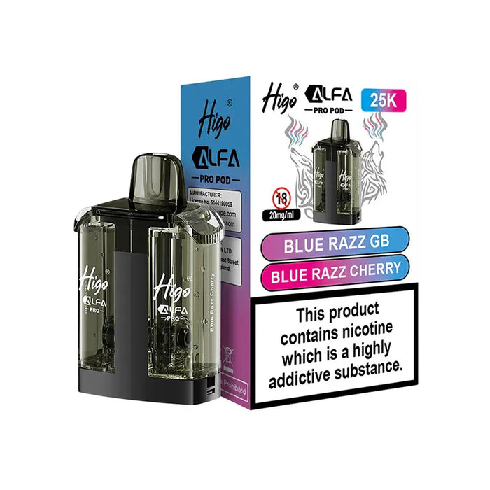 Blue Razz GB Blue Razz Cherry Higo Alfa Pro 25k Pods