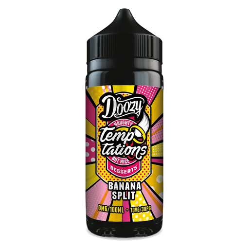 Doozy Vape Temptations Banana Split 100ml Shortfill E-Liquid