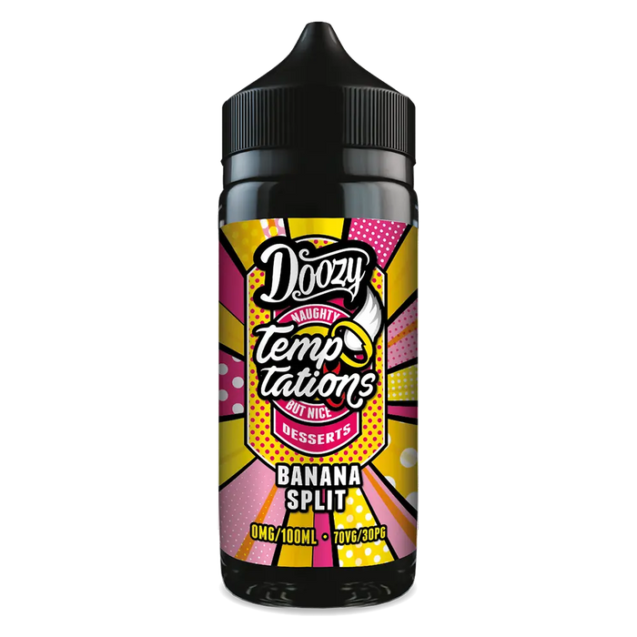 Doozy Vape Temptations Banana Split 100ml Shortfill E-Liquid