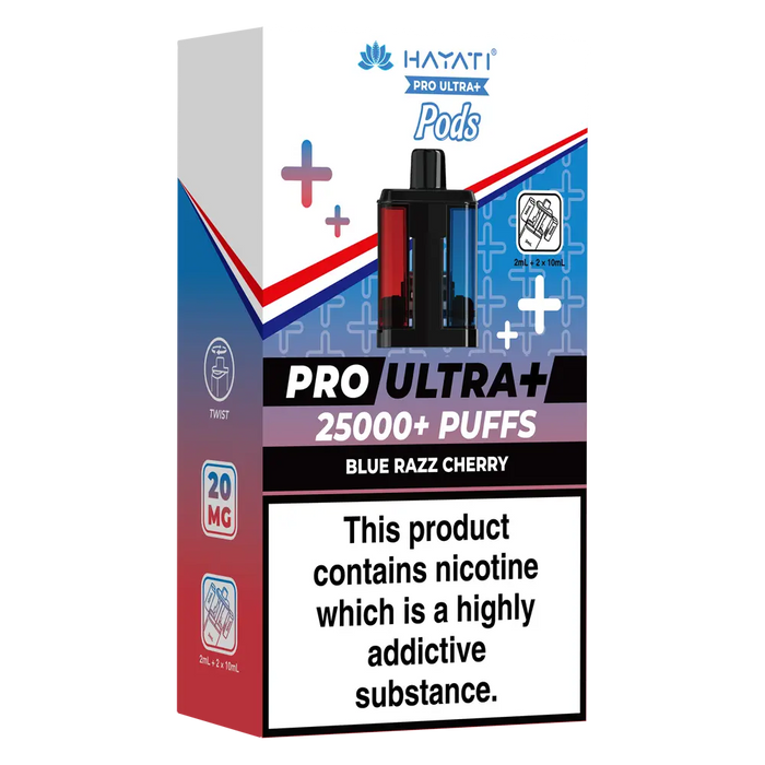 Hayati Pro Ultra Plus 25000 Blue Razz Cherry Prefilled Pods