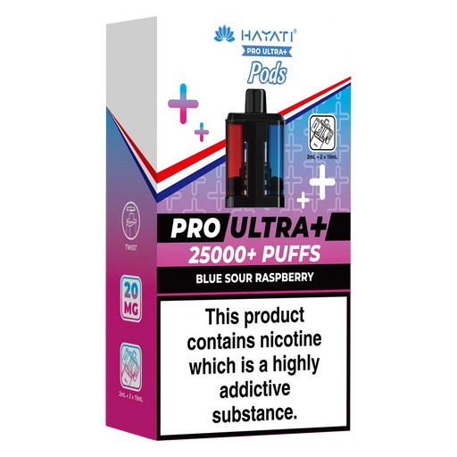 Hayati Pro Ultra Plus 25000 Blue Sour Raspberry Prefilled Pods