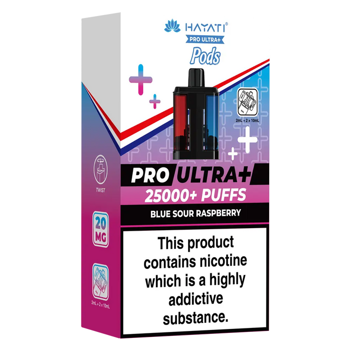 Hayati Pro Ultra Plus 25000 Blue Sour Raspberry Prefilled Pods