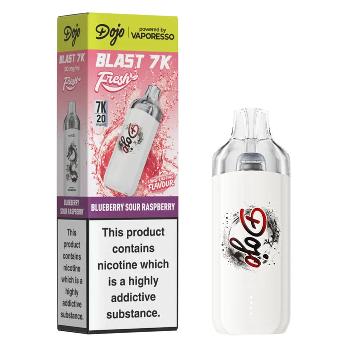 Blue Sour Raspberry Vaporeso Dojo Blast 7k Fresh Pod Kit