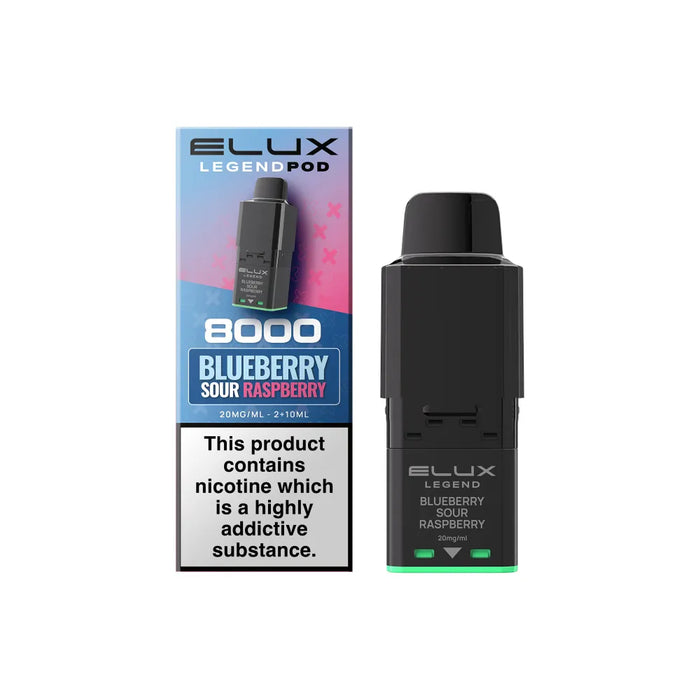 Blueberry Sour Raspberry Elux Legend 8000 Prefilled Pods