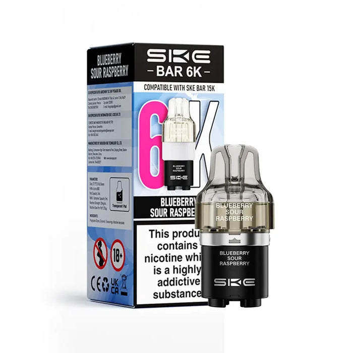 Bueberry Soue Raspberry SKE Bar 6K Refill Pack