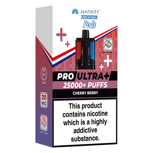 Hayati Pro Ultra Plus 25000 Cherry Berry Prefilled Pods