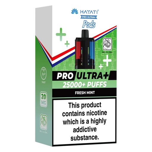 Hayati Pro Ultra Plus 25000 Fresh Mint Prefilled Pods