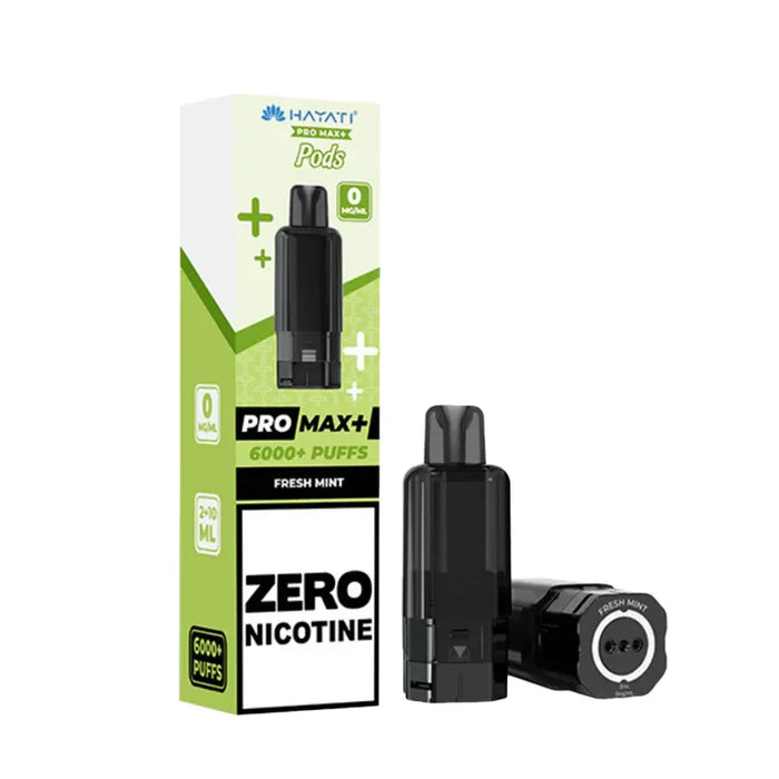 Fresh Mint Hayati Pro Max Plus 6000 Zero Nicotine Pods