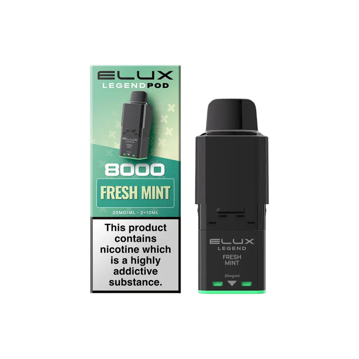 Fresh Mint Elux Legend 8000 Prefilled Pods