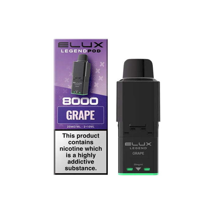 Grape Elux Legend 8000 Prefilled Pods