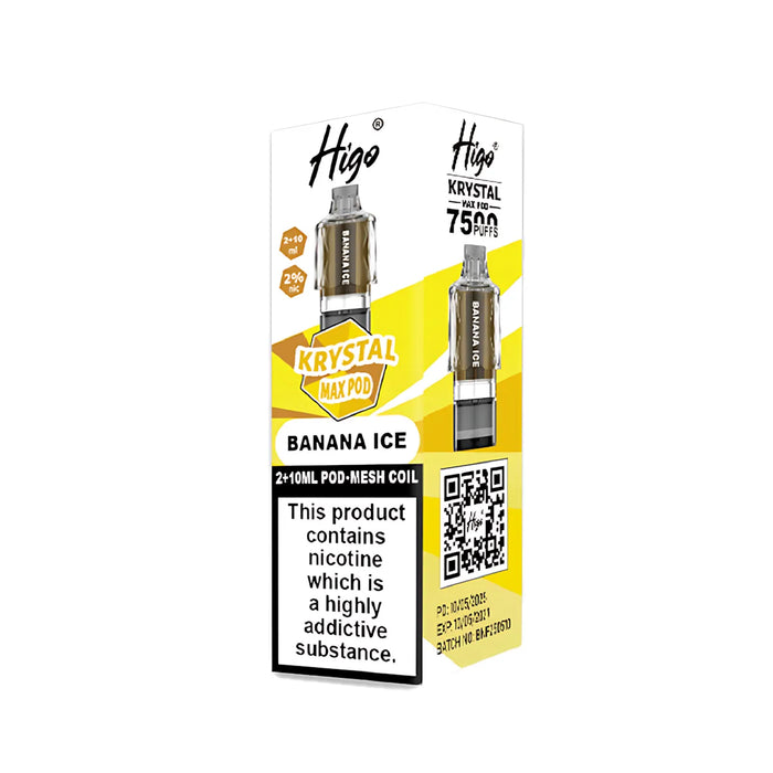 Banana Ice  Higo Krystal Max 7500 Prefilled Pods