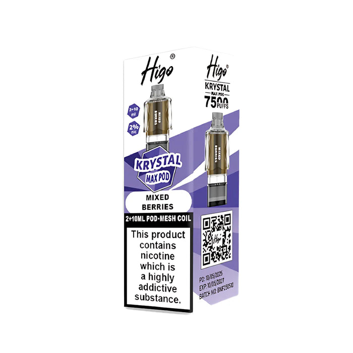 Mixed Berries  Higo Krystal Max 7500 Prefilled Pods