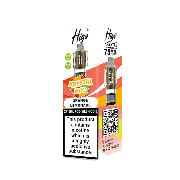 Orange lemonade  Higo Krystal Max 7500 Prefilled Pods