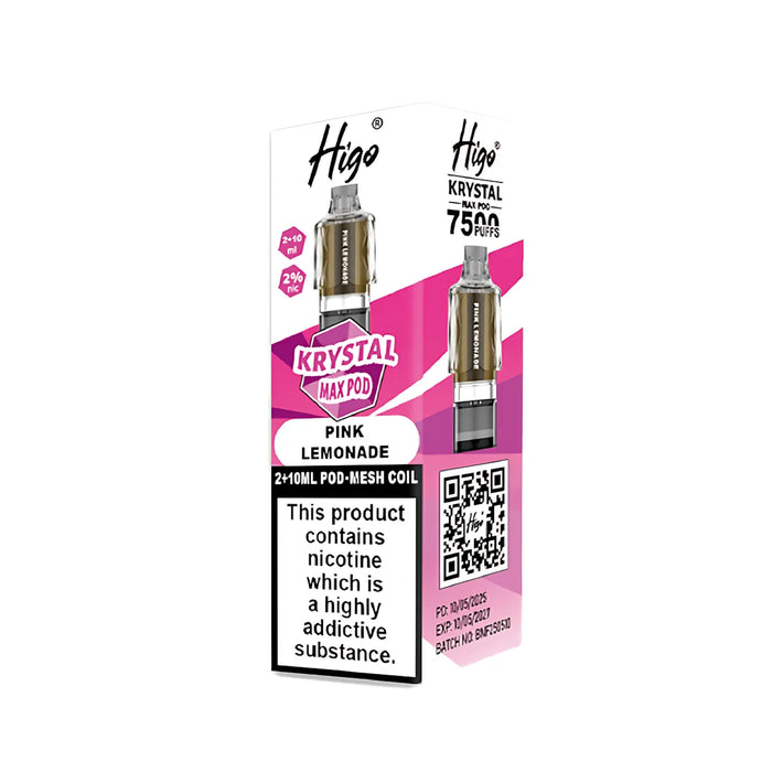 Pink Lemonade  Higo Krystal Max 7500 Prefilled Pods