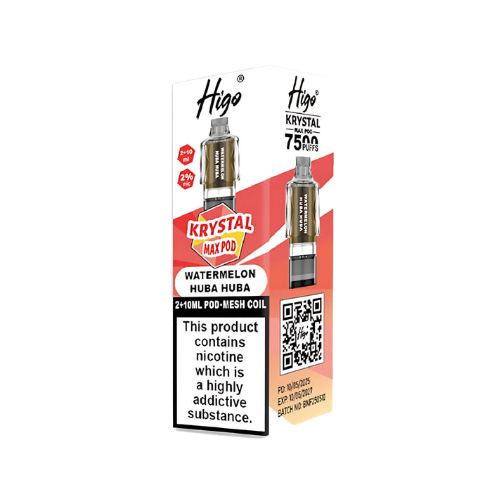 Watermelon Huba Huba  Higo Krystal Max 7500 Prefilled Pods