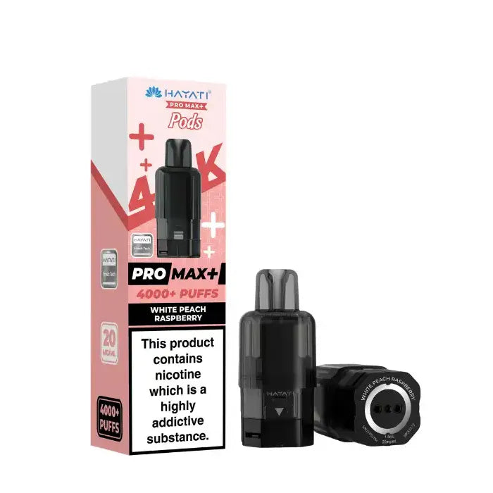 White Peach Raspberry Hayati Pro Max Plus 4K Pods
