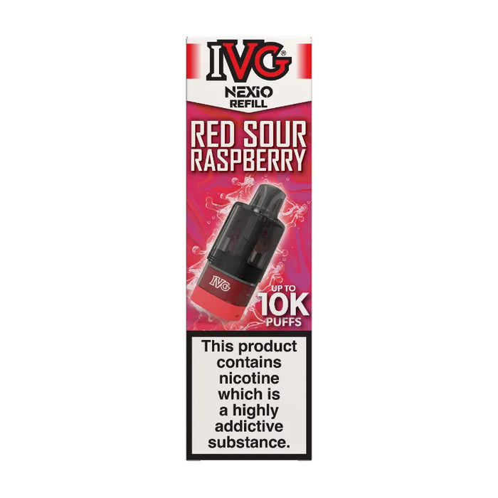 Red Sour Raspberry IVG Nexio Prefilled Pods