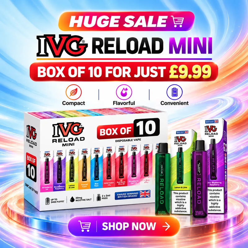 IVG Reload Mini Prefilled Pod Kit - 10 Pack Mobile View Banner