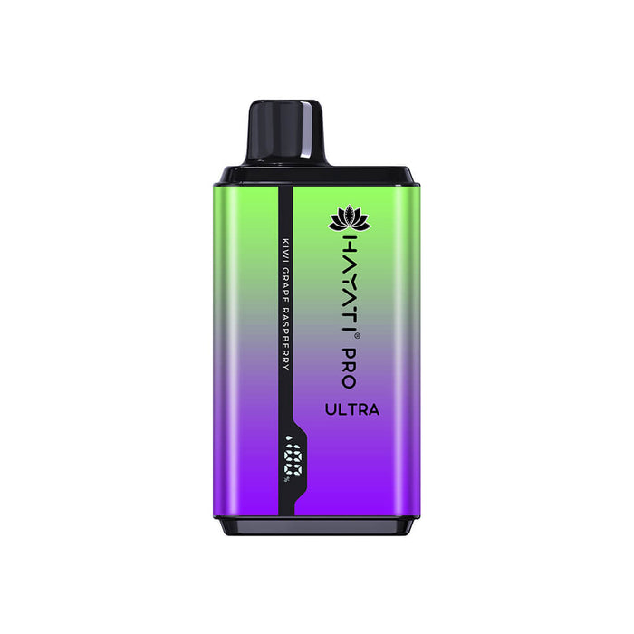 Hayati Pro Ultra 15000 Kiwi Grape Raspberry 0 Nicotine Disposable Vape