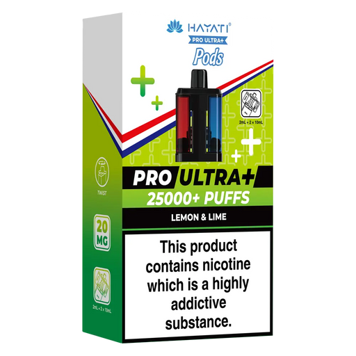 Hayati Pro Ultra Plus 25000 Lemon & Lime Prefilled Pods