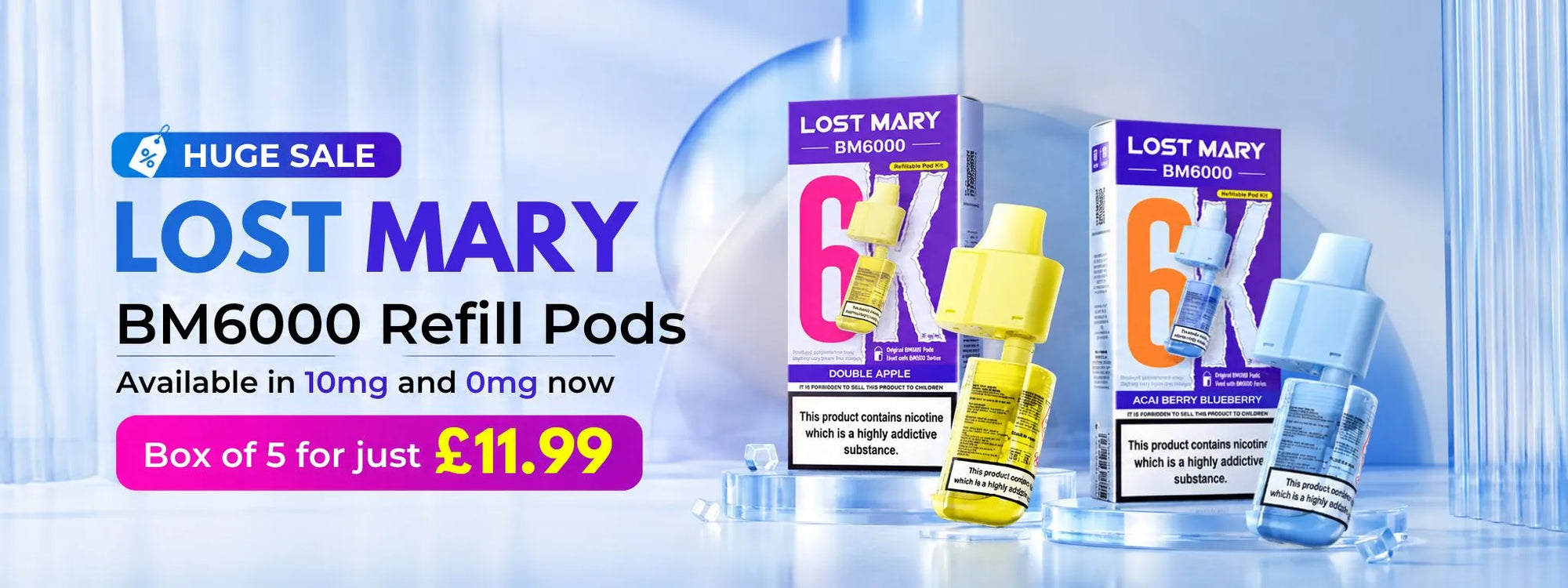 Lost Mary BM6000 Pods offer Desktop Banner