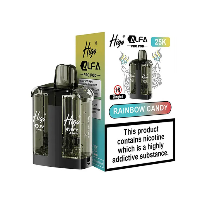 Rainbow Candy Higo Alfa Pro 25k Pods