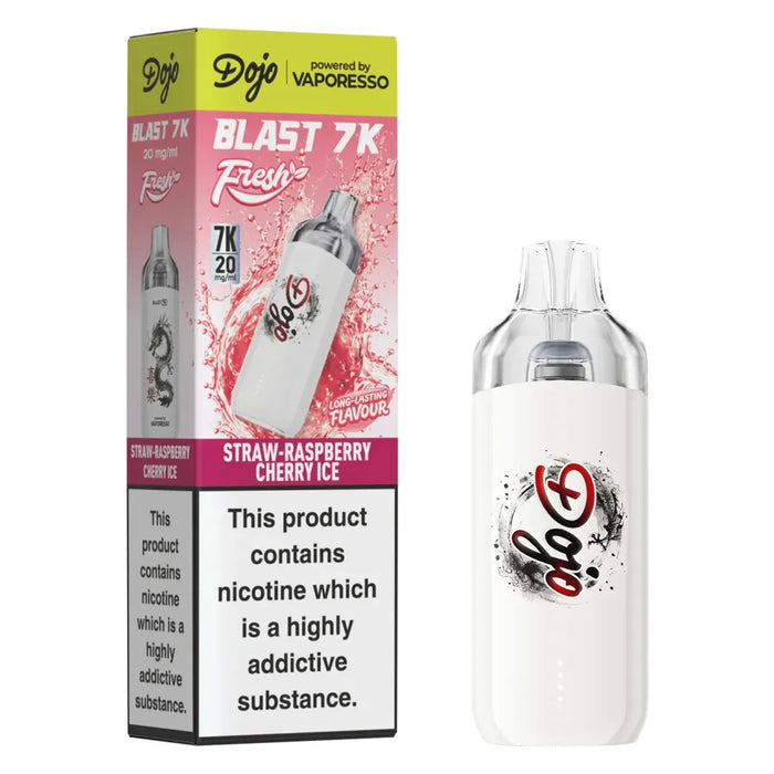 Strawberry Raspberry Cherry Vaporeso Dojo Blast 7k Fresh Pod Kit