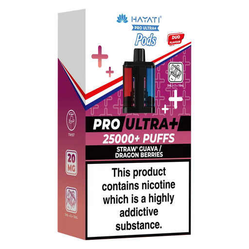 Hayati Pro Ultra Plus 25000 Straw Guava / Dragon Berries Prefilled Pods