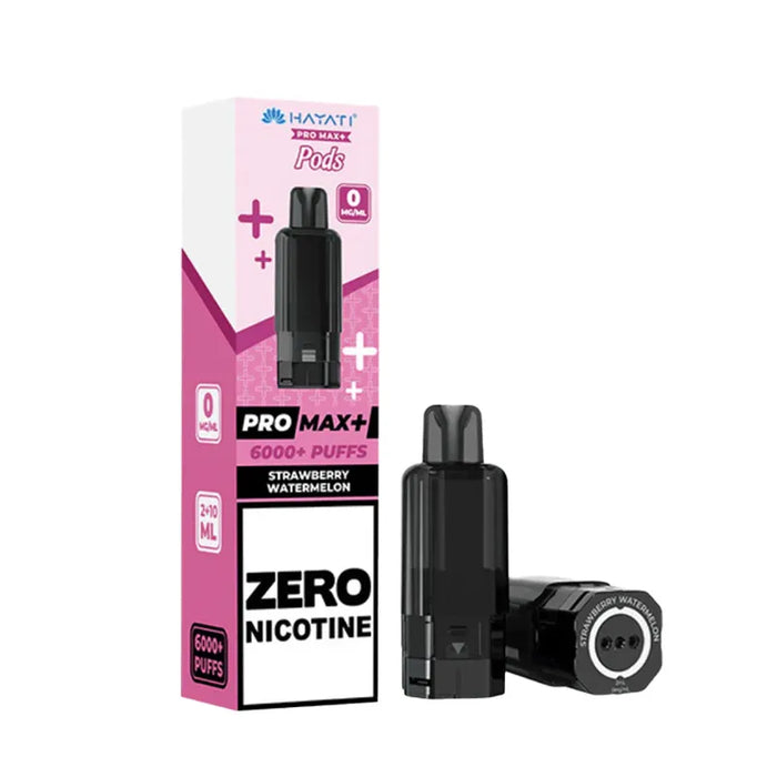 Strawberry Watermelon Hayati Pro Max Plus 6000 Zero Nicotine Pods