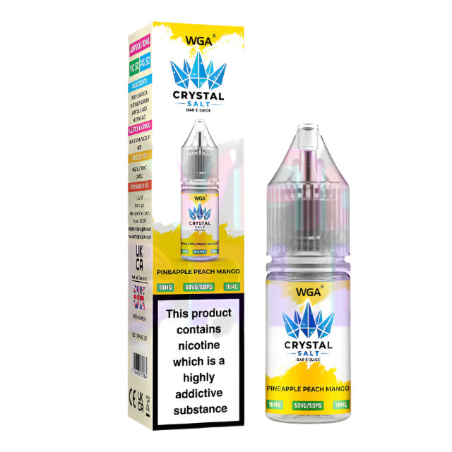 Crystal Salt Pineapple Peach Mango Nic Salt Vape Juice 10ml - 10 Pack