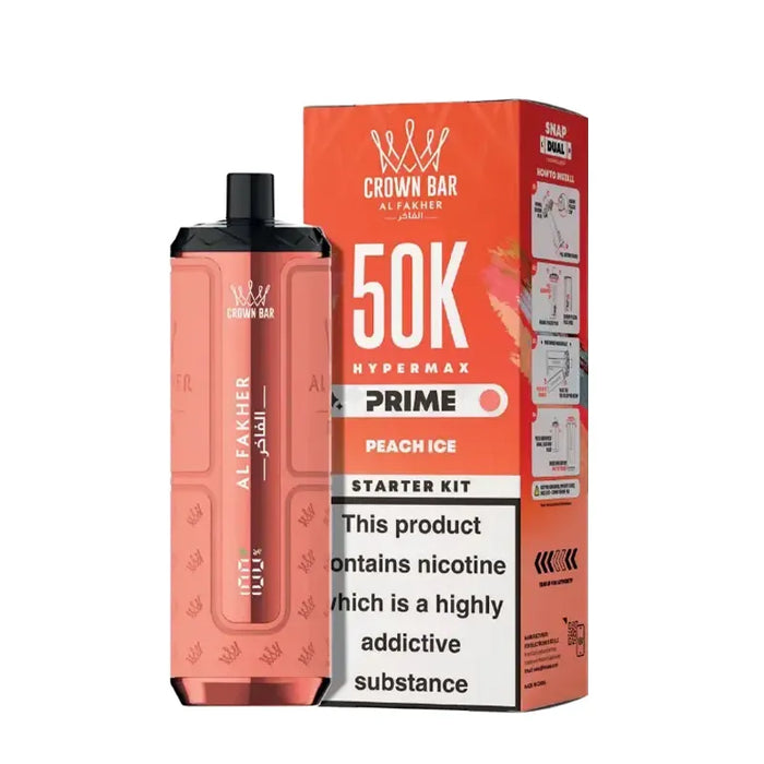 Peach Ice Al Fakher Hypermax Prime 50K Prefilled Pod Kit