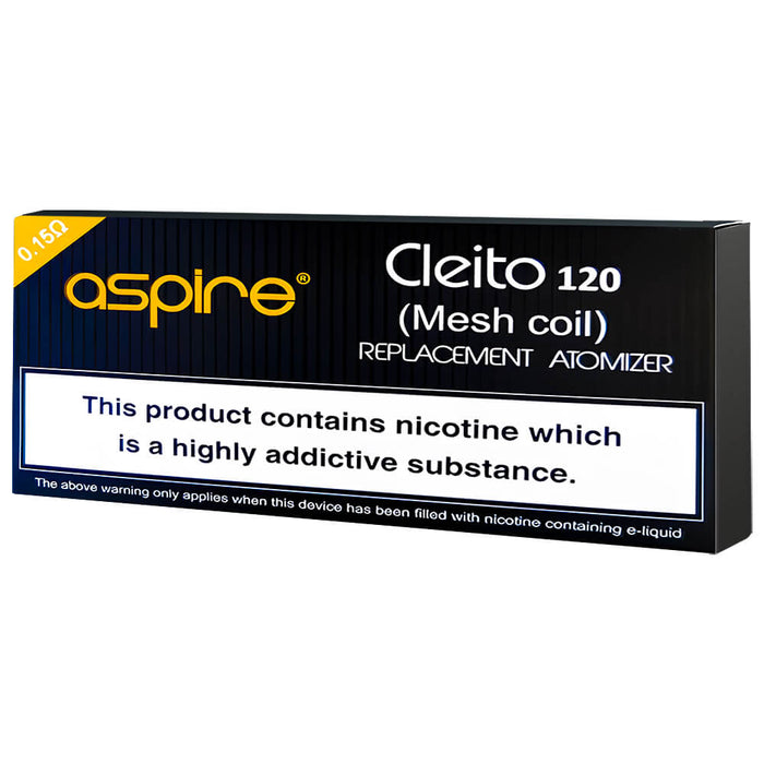Aspire Cleito 120 Mesh Coils 0.15 Ohms, Pack of 5