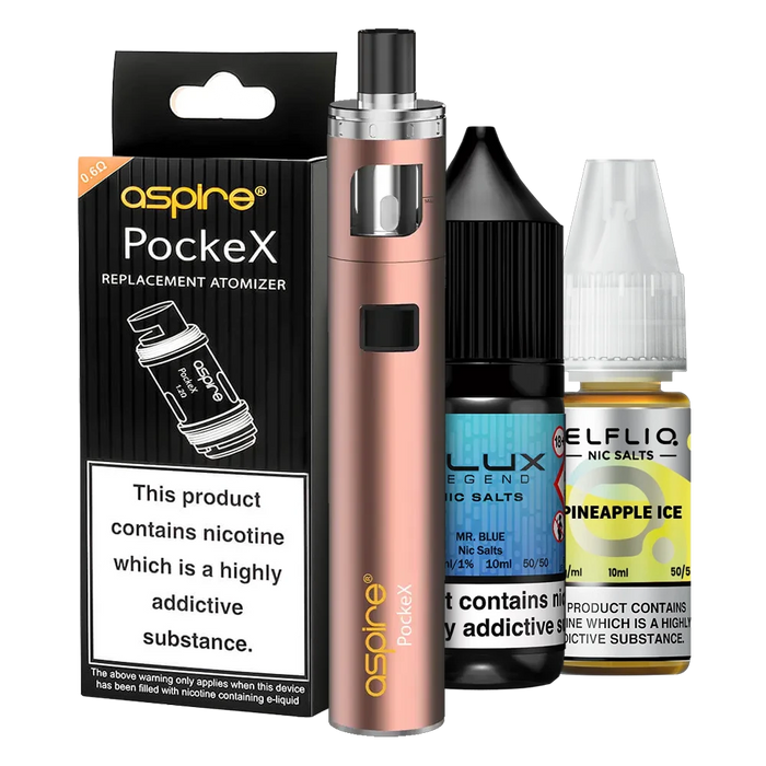 Aspire PockeX Vape Starter Kit - Pods & Free E Liquid Aspire PockeX Vape Starter Kit - Pods & Free E Liquid