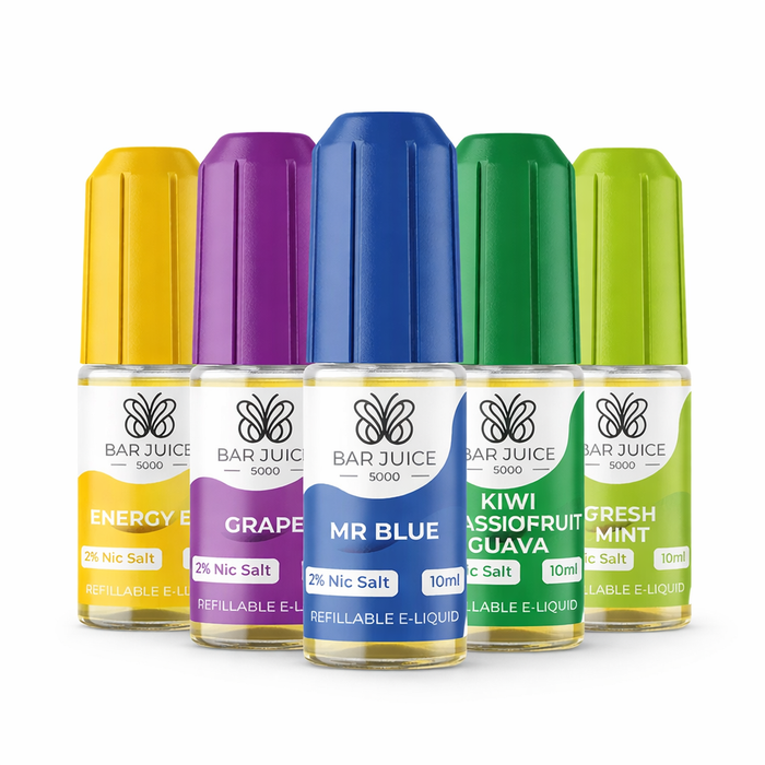 Bar Juice 5000 nic salt e-liquid pack of 10 bottles