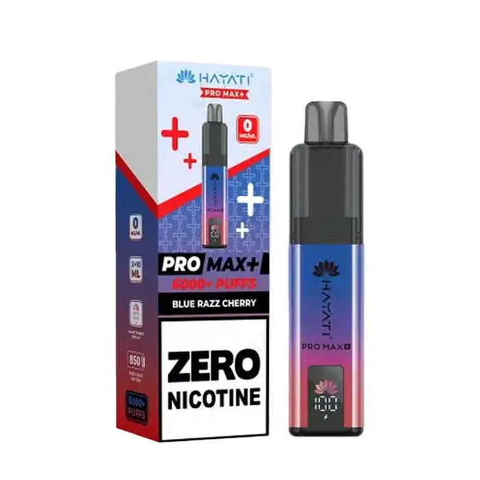 Blue Razz Cherry Hayati Pro Max Plus 6000 Zero Nicotine Pod Kit