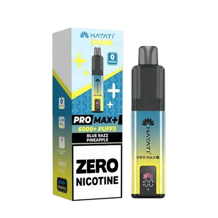 Blue Razz Pineapple Hayati Pro Max Plus 6000 Zero Nicotine Pod Kit
