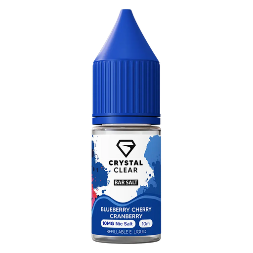 Crystal Clear Blueberry Cherry Cranberry  Nic Salt Vape juice 10ml