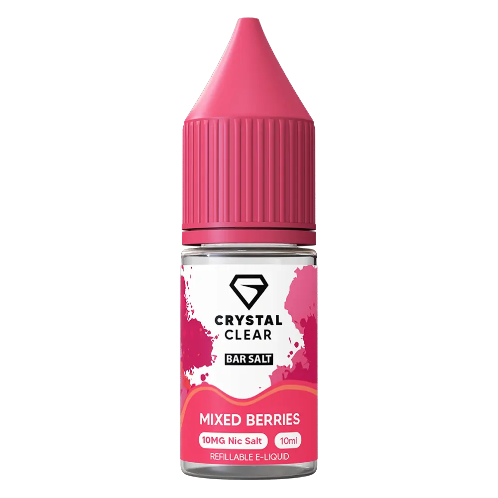 Crystal Clear Mixed Berries Nic Salt Vape juice - 10 for 16