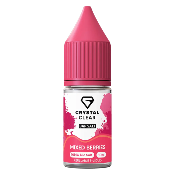 Crystal Clear Mixed Berries Nic Salt Vape juice - 10 for 16 Crystal Clear Mixed Berries Nic Salt Vape juice - 10 for 16