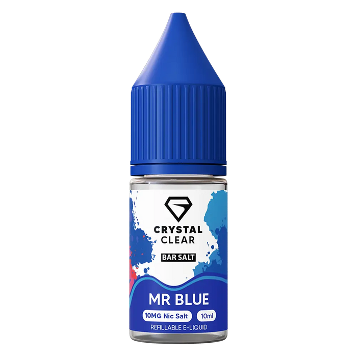 Crystal Clear Mr Blue Nic Salt 10ml | Any 10 for 16 Crystal Clear Mr Blue Nic Salt 10ml | Any 10 for 16