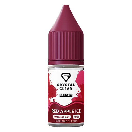 Crystal Clear Red Apple Ice Nic Salt Vape juice 10ml