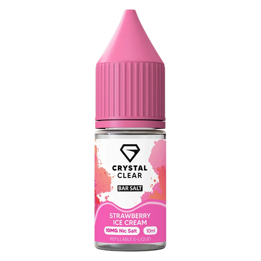 Crystal Clear Strawberry Ice Cream Nic Salt Vape juice 10ml