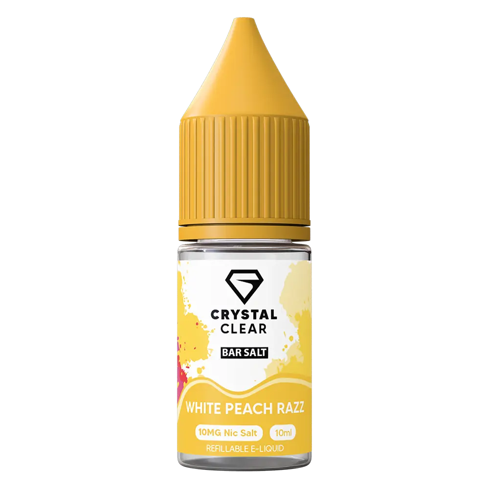 Crystal Clear White Peach Razz Nic Salt Vape juice