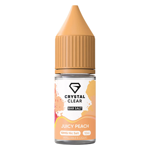 Crystal Clear Juicy Peach  Nic Salt Vape juice 10ml