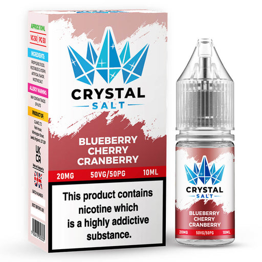 Crystal Salt Blueberry Cherry Cranberry Nic Salt Vape Juice 10ml