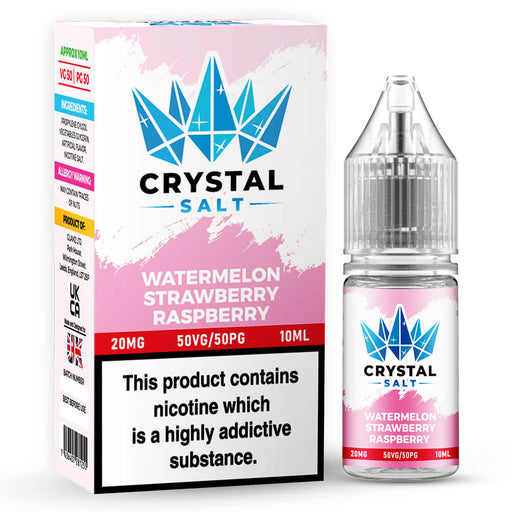 Crystal Salt Watermelon Strawberry Raspberry Nic Salt Vape Juice 10ml