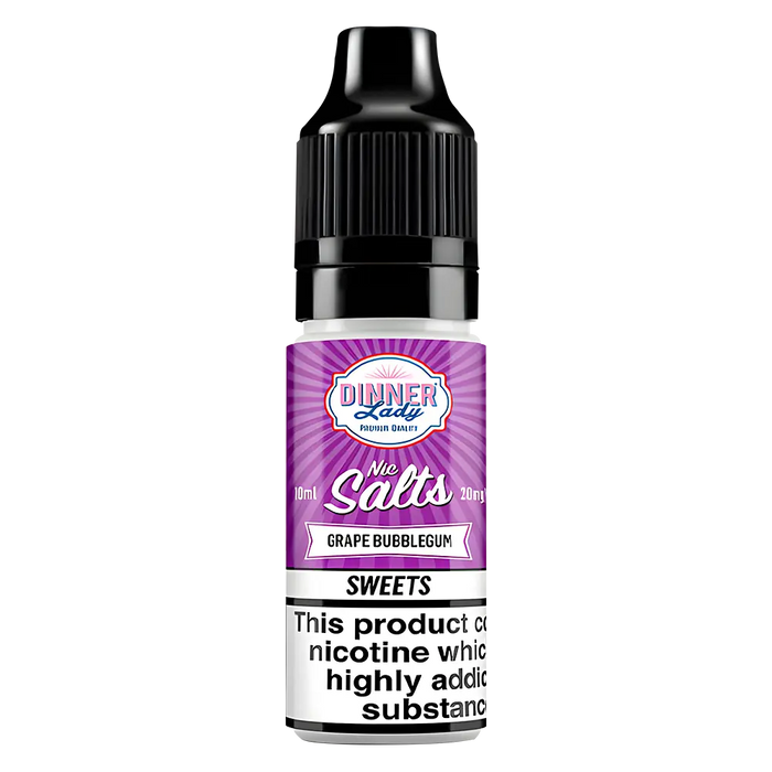 Dinner Lady Grape Bubblegum Nic Salt Vape Juice