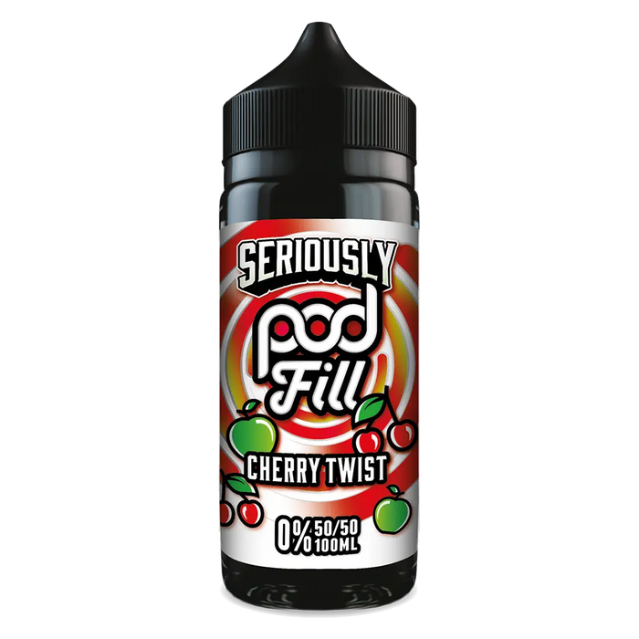 Seriously Pod Fill by Doozy Vape Cherry Twist 100ml Shortfill Eliquid