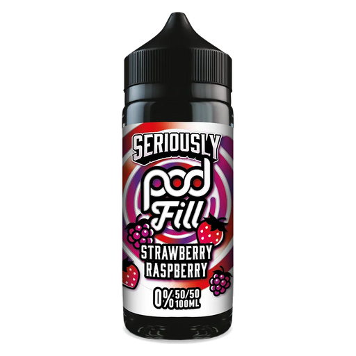 Seriously Pod Fill by Doozy Vape Strawberry Raspberry 100ml Shortfill Eliquid